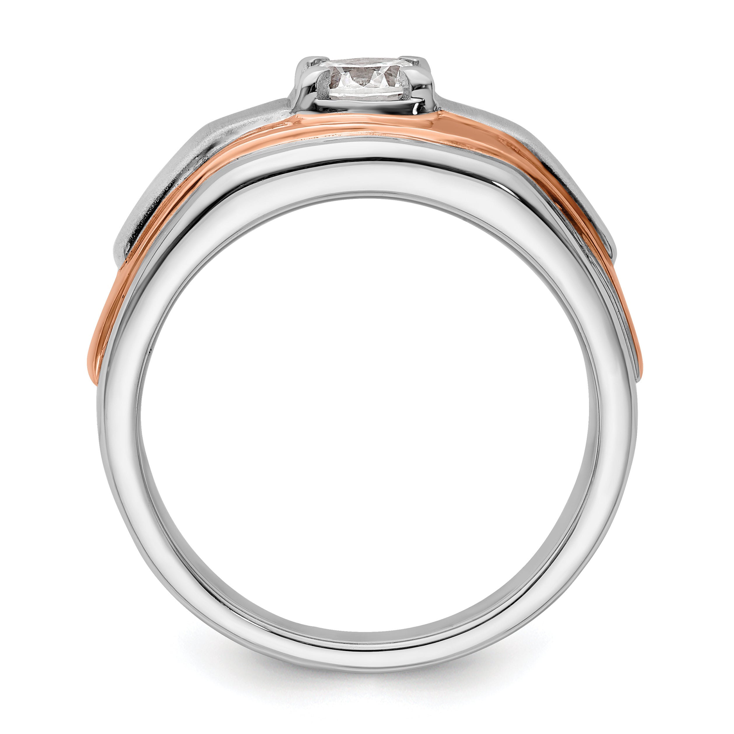 14K Two-Tone Lab Grown Diamond VS/SI GH, Men's Ring - 10
