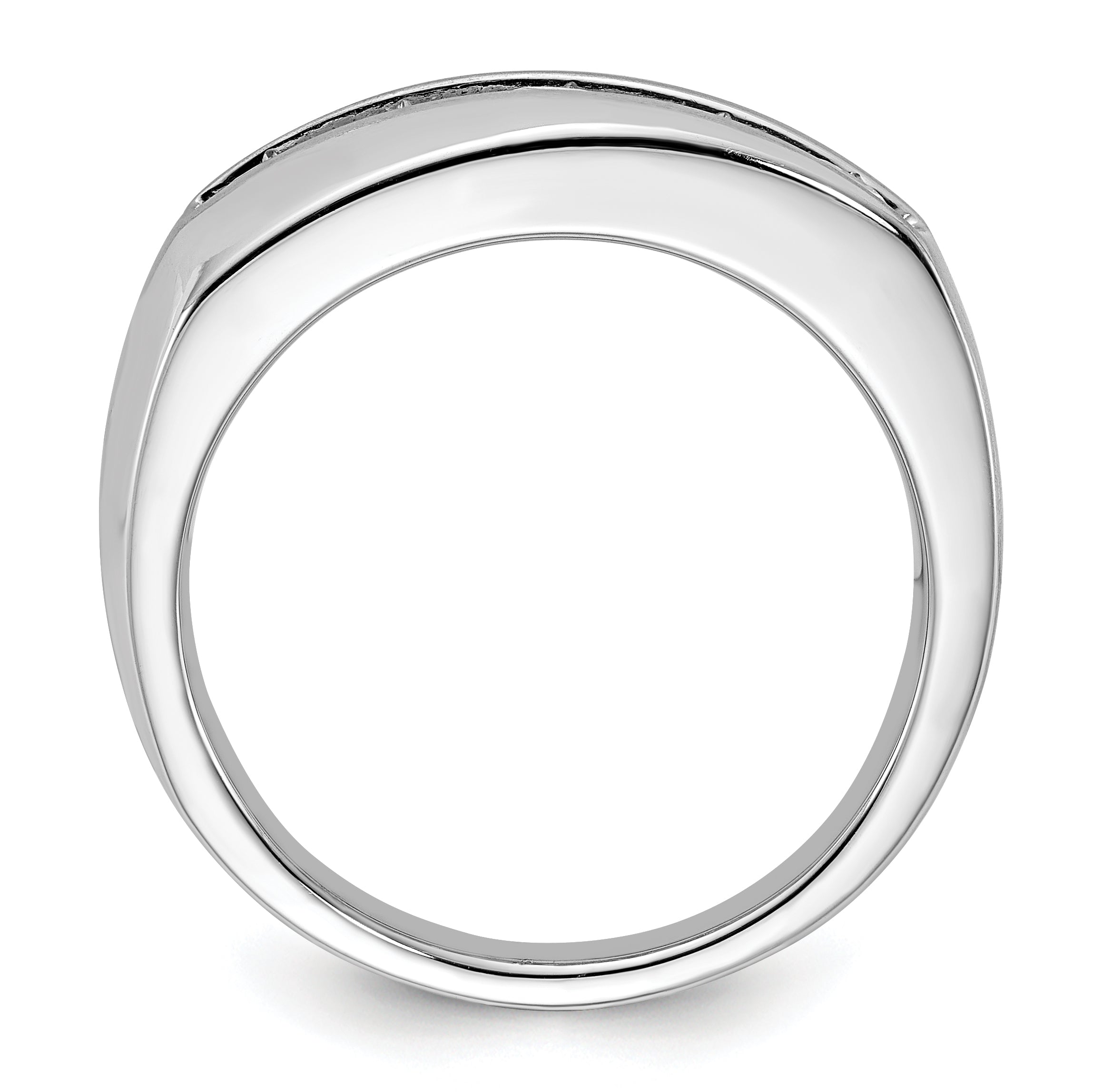 10K White Gold Lab Grown Diamond VS/SI GH, Men's 5-Stone Ring