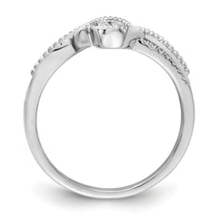 14K White Gold First Promise Lab Grown Diamond Small Cluster Promise Ring