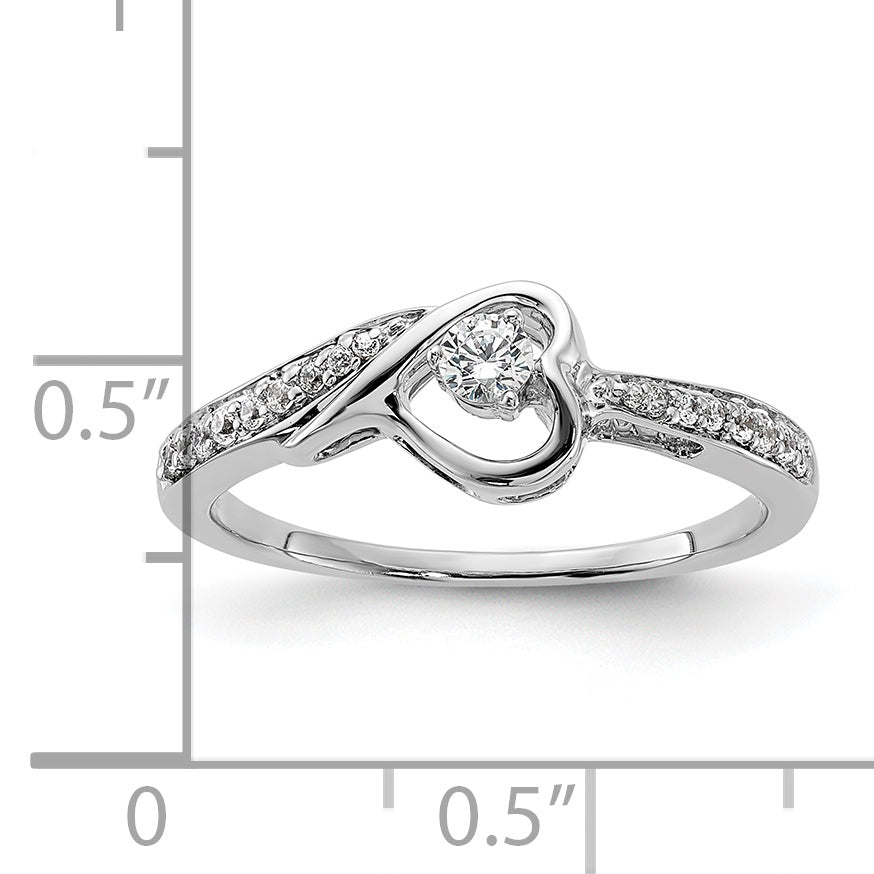 14K White Gold First Promise Lab Grown Diamond VS/SI GH, Promise Ri