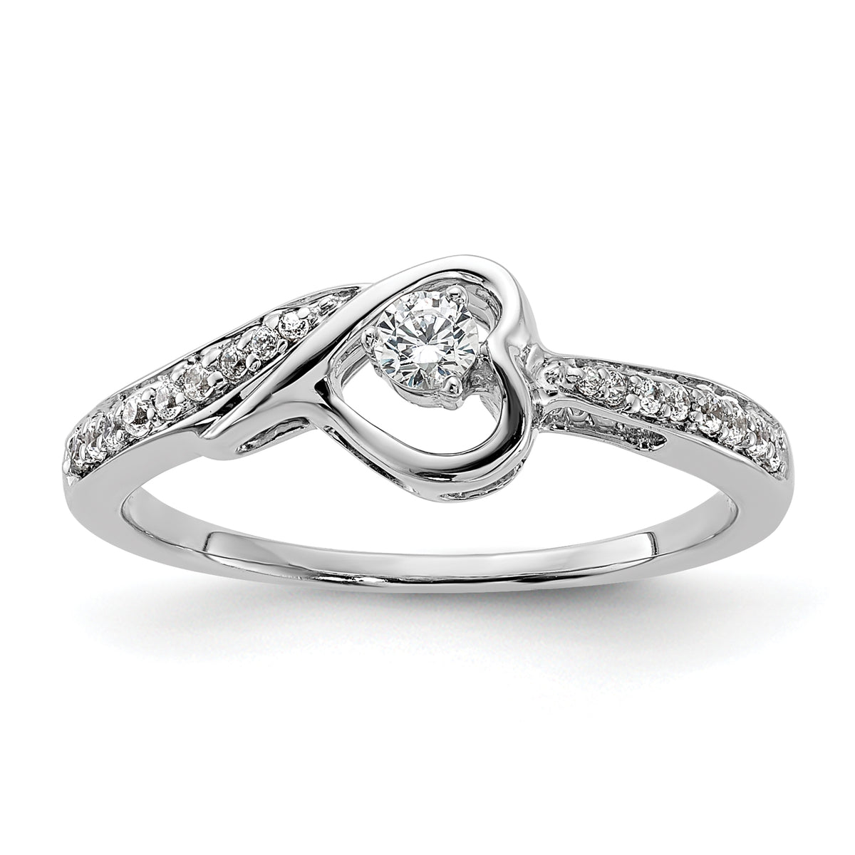 14K White Gold First Promise Lab Grown Diamond VS/SI GH, Promise Ri