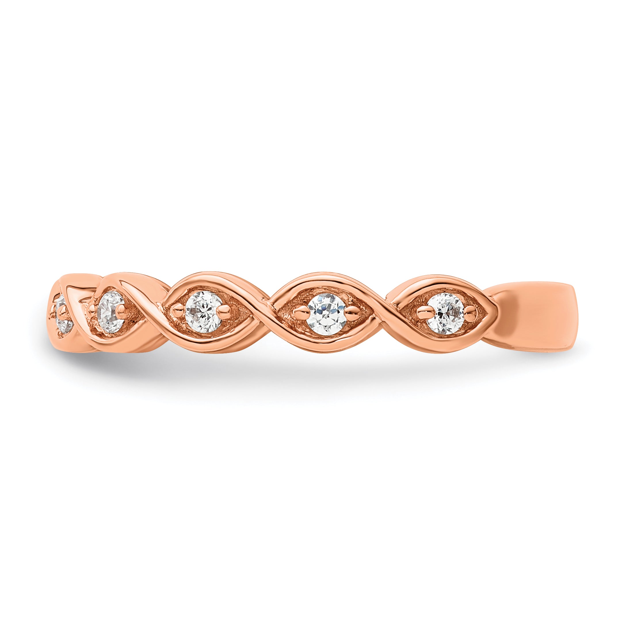 14K Rose Gold Lab Grown Diamond VS/SI GH, Wedding Band