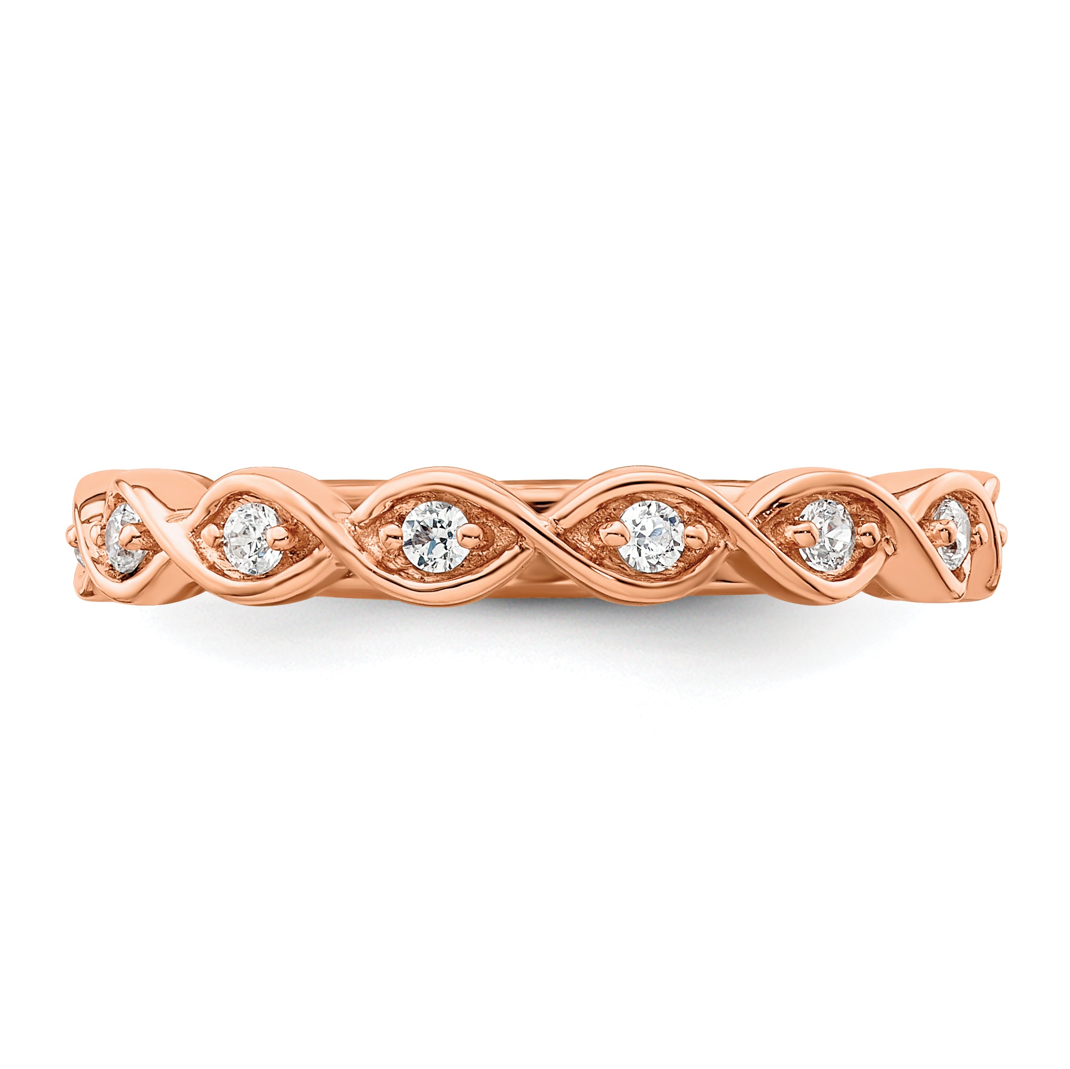 14K Rose Gold Lab Grown Diamond VS/SI GH, Wedding Band