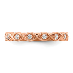 14K Rose Gold Lab Grown Diamond VS/SI GH, Wedding Band