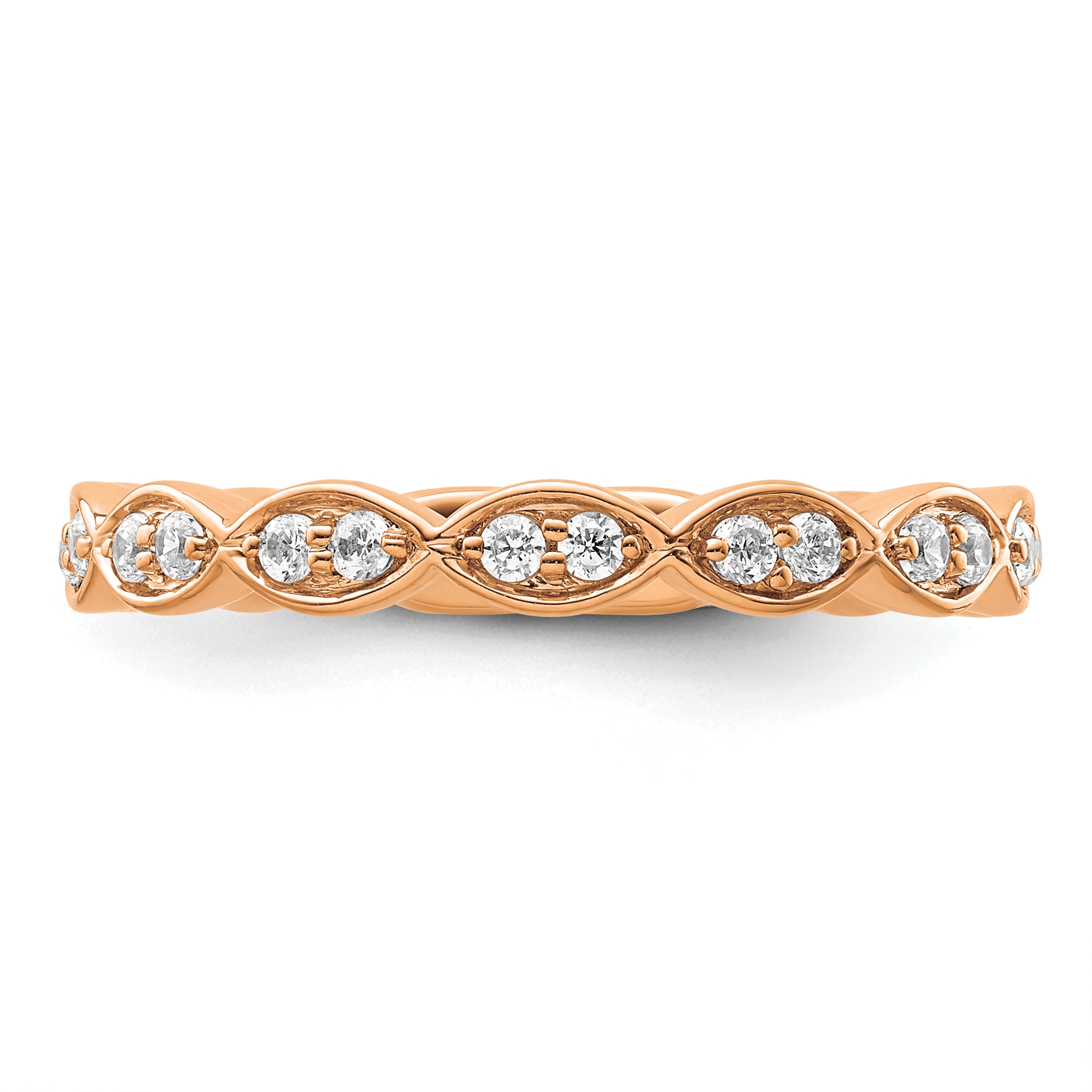 14K Rose Gold Lab Grown Diamond VS/SI GH, Band