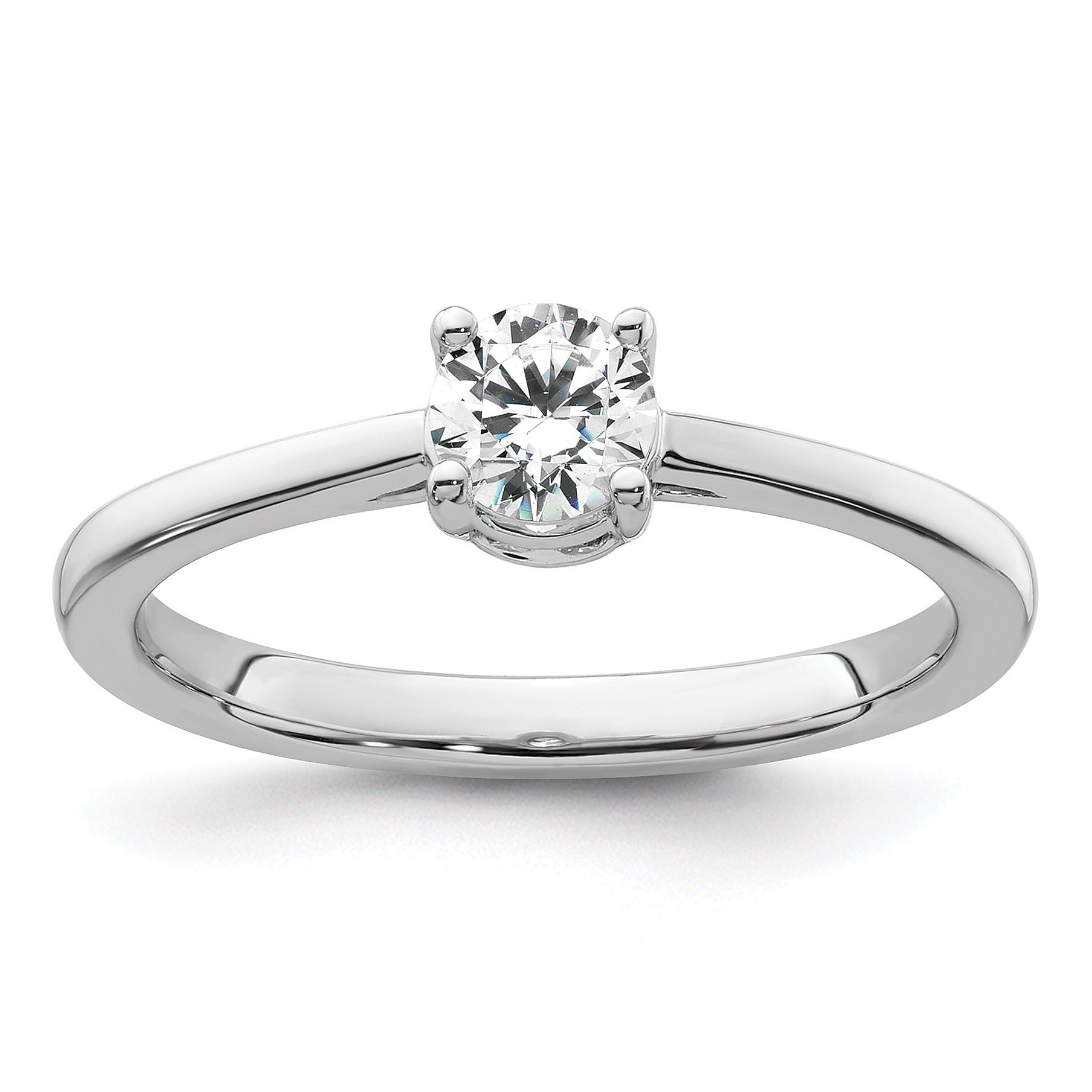 14k White Gold Lab Grown Diamond Complete Engagement Ring