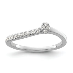 Two Promises 14k White Gold Diamond Complete Promise or Band Ring