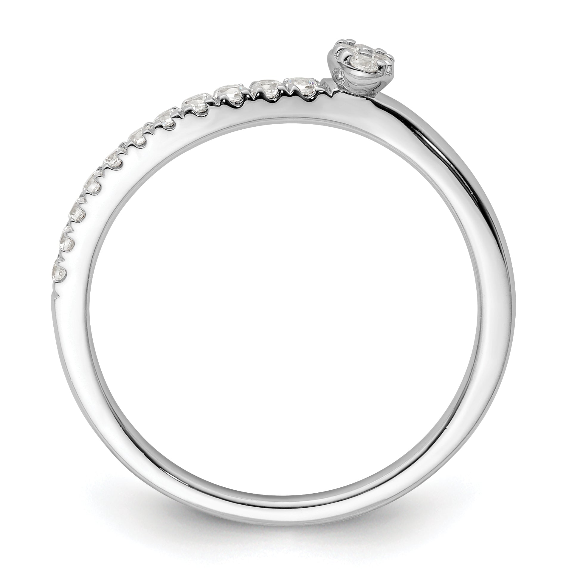 14K White Gold Lab Grown Dia Two Promises Comp Promise/Band Ring