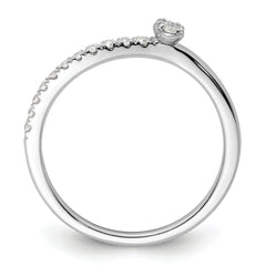 14K White Gold Lab Grown Dia Two Promises Comp Promise/Band Ring