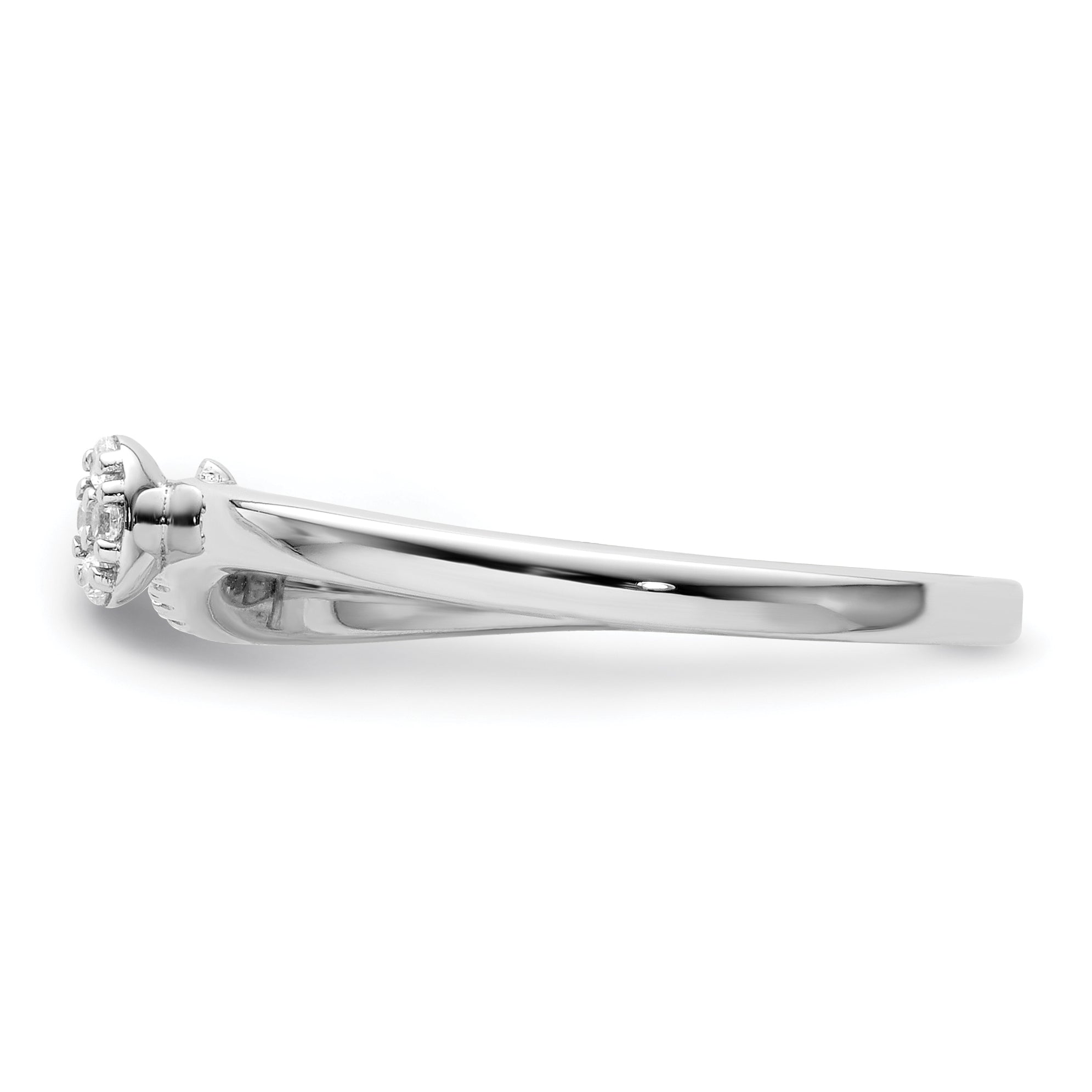 14K White Gold Lab Grown Dia Two Promises Comp Promise/Band Ring
