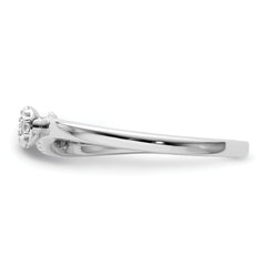 14K White Gold Lab Grown Dia Two Promises Comp Promise/Band Ring