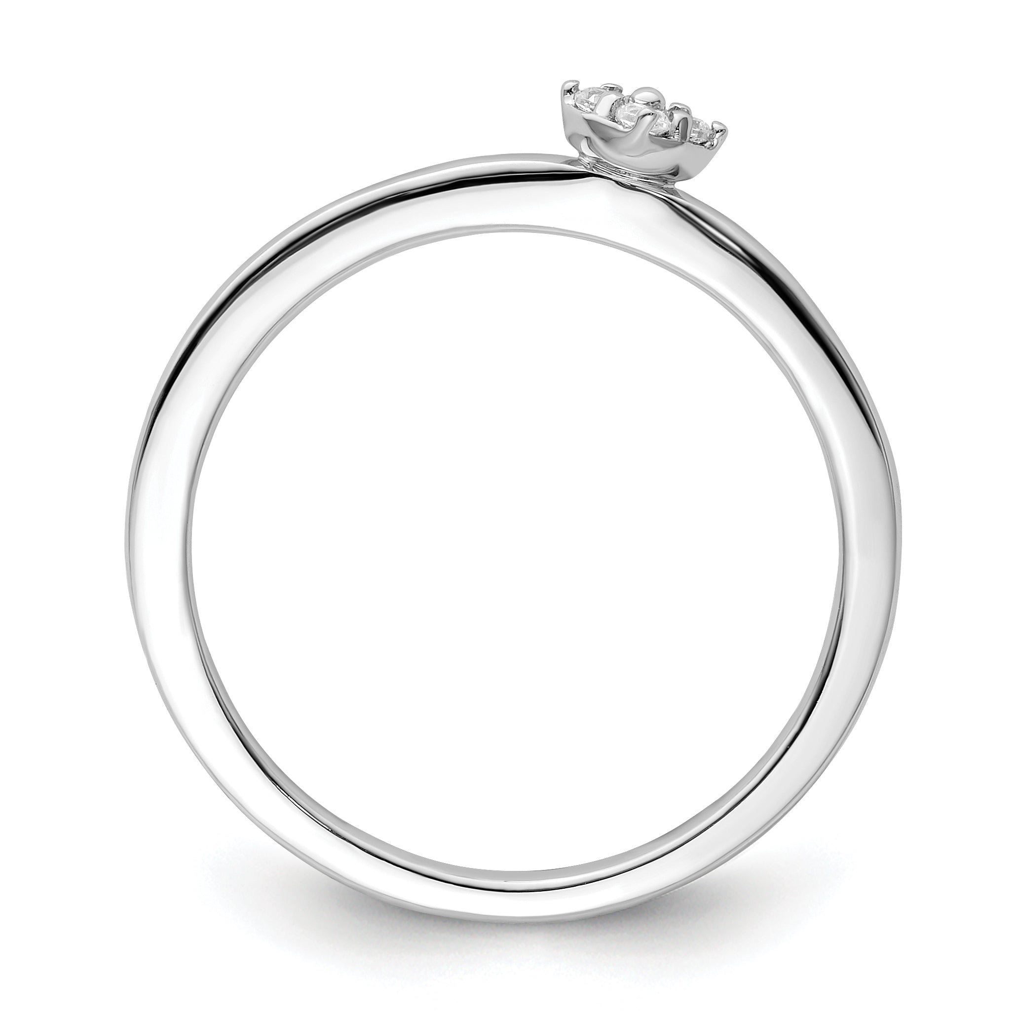 14K White Gold Lab Grown Dia Two Promises Comp Promise/Band Ring
