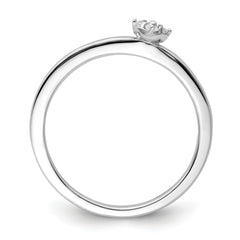 14K White Gold Lab Grown Dia Two Promises Comp Promise/Band Ring