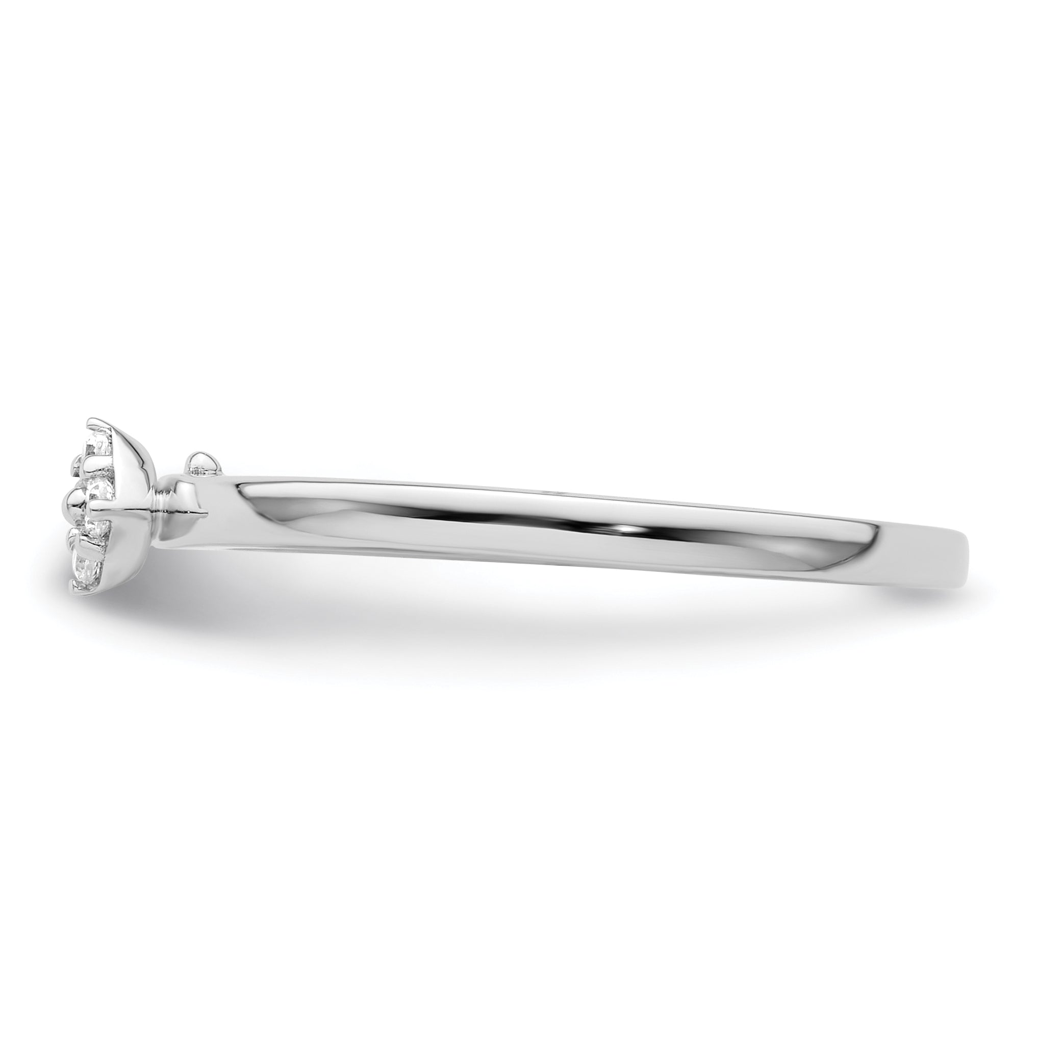 14K White Gold Lab Grown Dia Two Promises Comp Promise/Band Ring