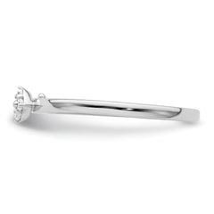 14K White Gold Lab Grown Dia Two Promises Comp Promise/Band Ring