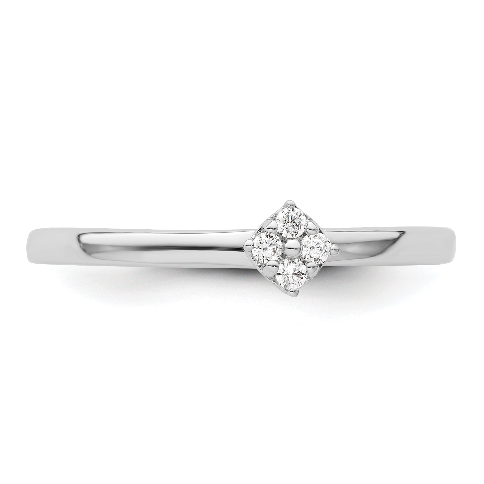 14K White Gold Lab Grown Dia Two Promises Comp Promise/Band Ring