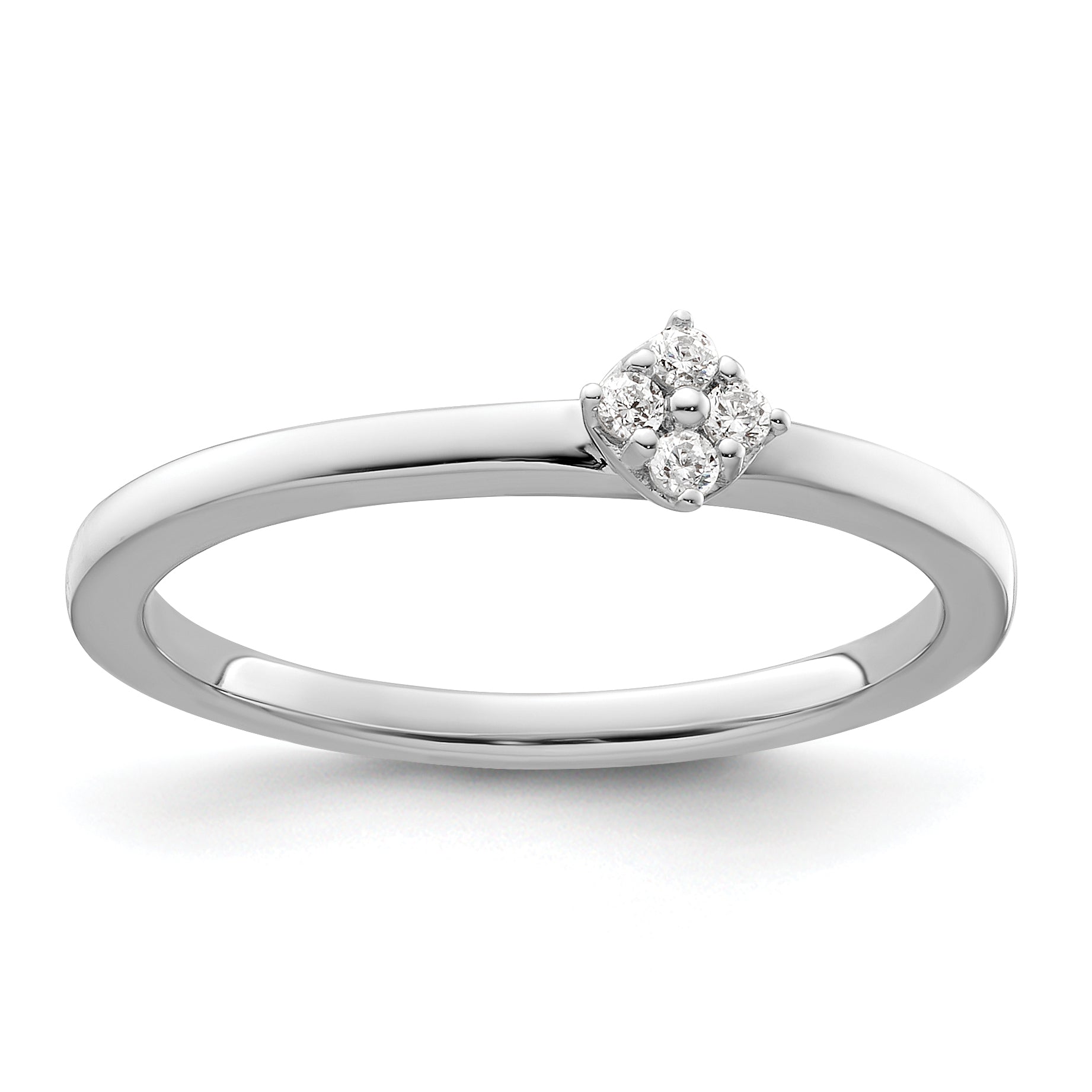 14K White Gold Lab Grown Dia Two Promises Comp Promise/Band Ring