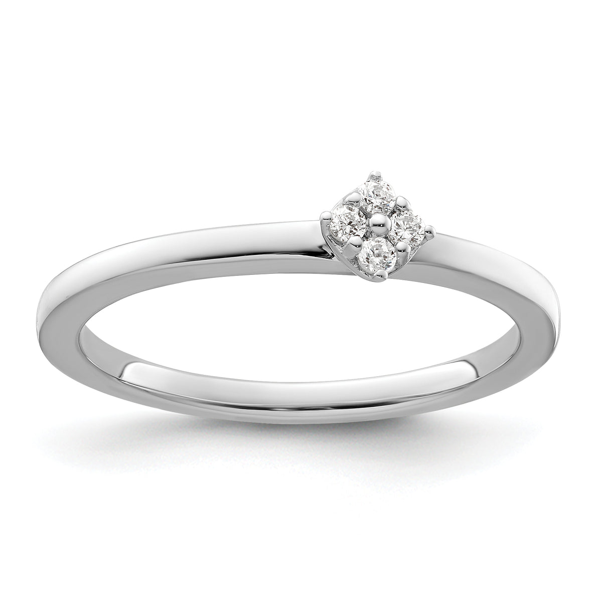 14K White Gold Lab Grown Dia Two Promises Comp Promise/Band Ring