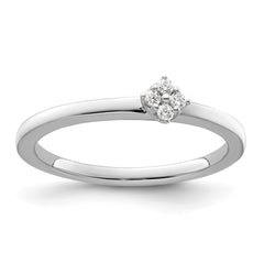 14K White Gold Lab Grown Dia Two Promises Comp Promise/Band Ring