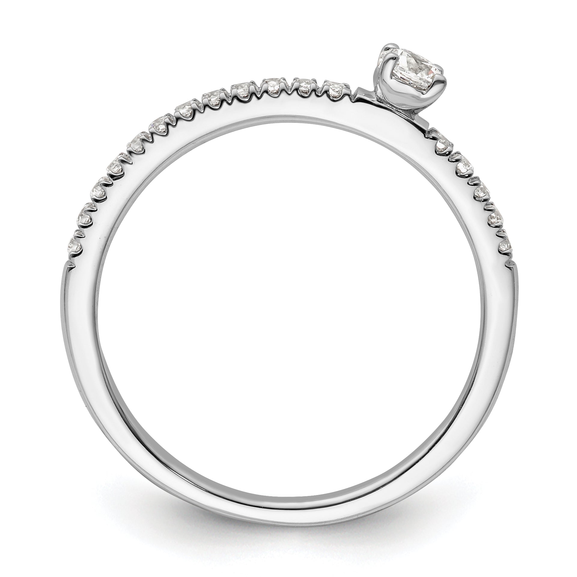14K White Gold Lab Grown Dia Two Promises Comp Promise/Band Ring
