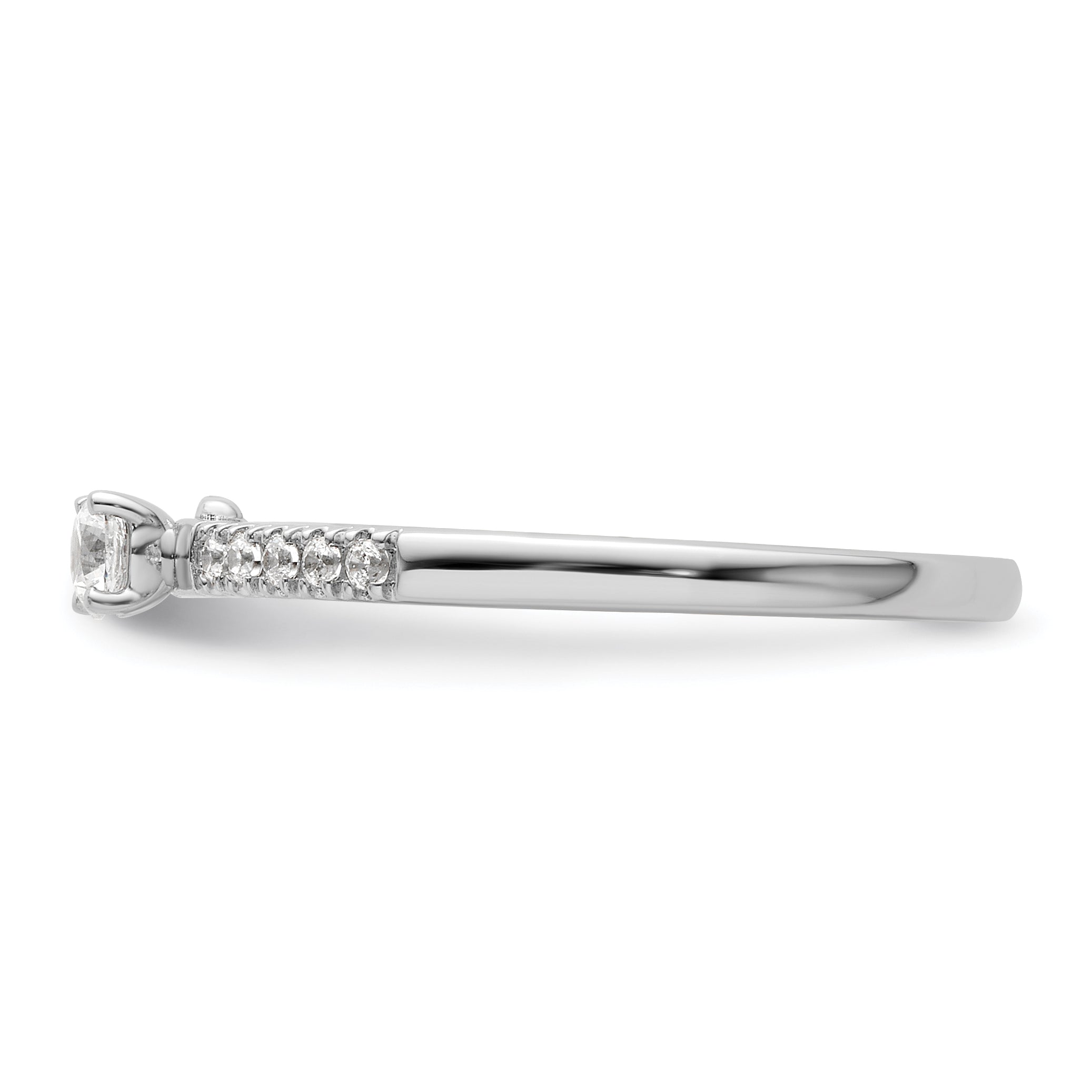 14K White Gold Lab Grown Dia Two Promises Comp Promise/Band Ring