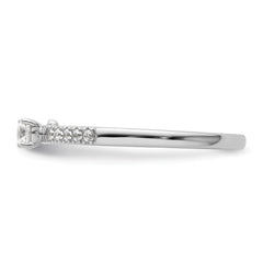 14K White Gold Lab Grown Dia Two Promises Comp Promise/Band Ring
