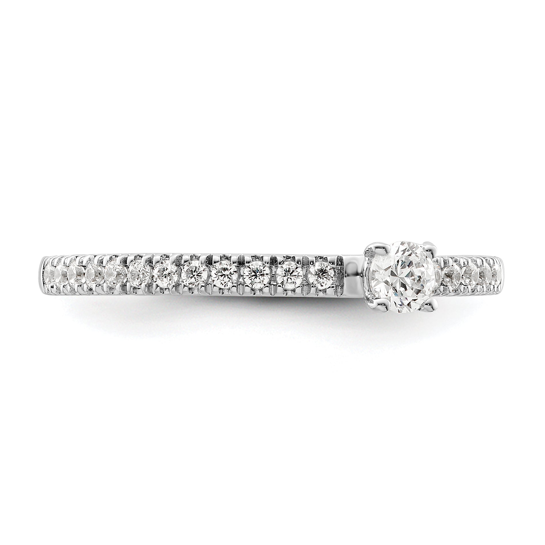 14K White Gold Lab Grown Dia Two Promises Comp Promise/Band Ring
