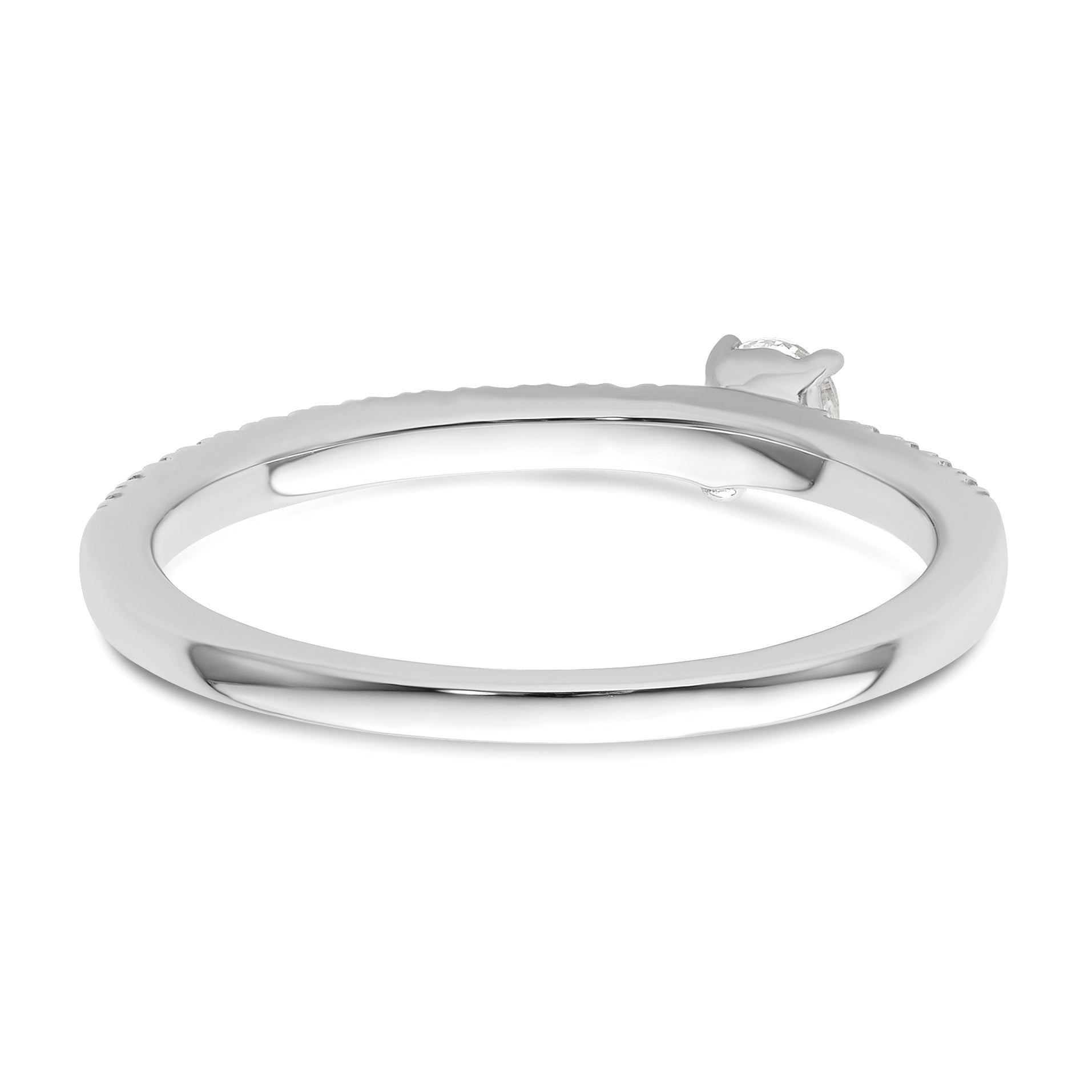 14K White Gold Lab Grown Dia Two Promises Comp Promise/Band Ring