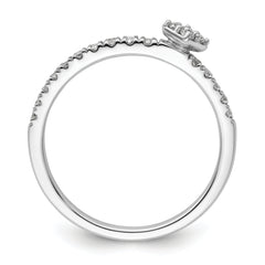 14K White Gold Lab Grown Dia Two Promises Comp Promise/Band Ring