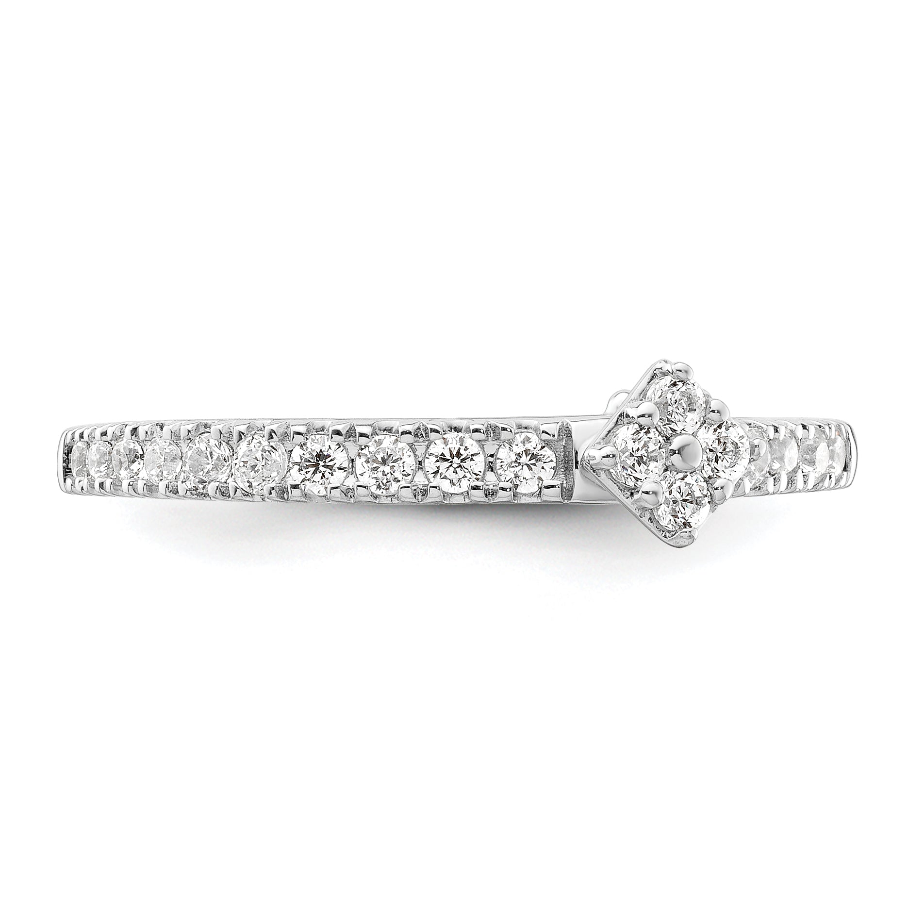 14K White Gold Lab Grown Dia Two Promises Comp Promise/Band Ring