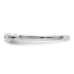 14K White Gold Lab Grown Dia Two Promises Comp Promise/Band Ring