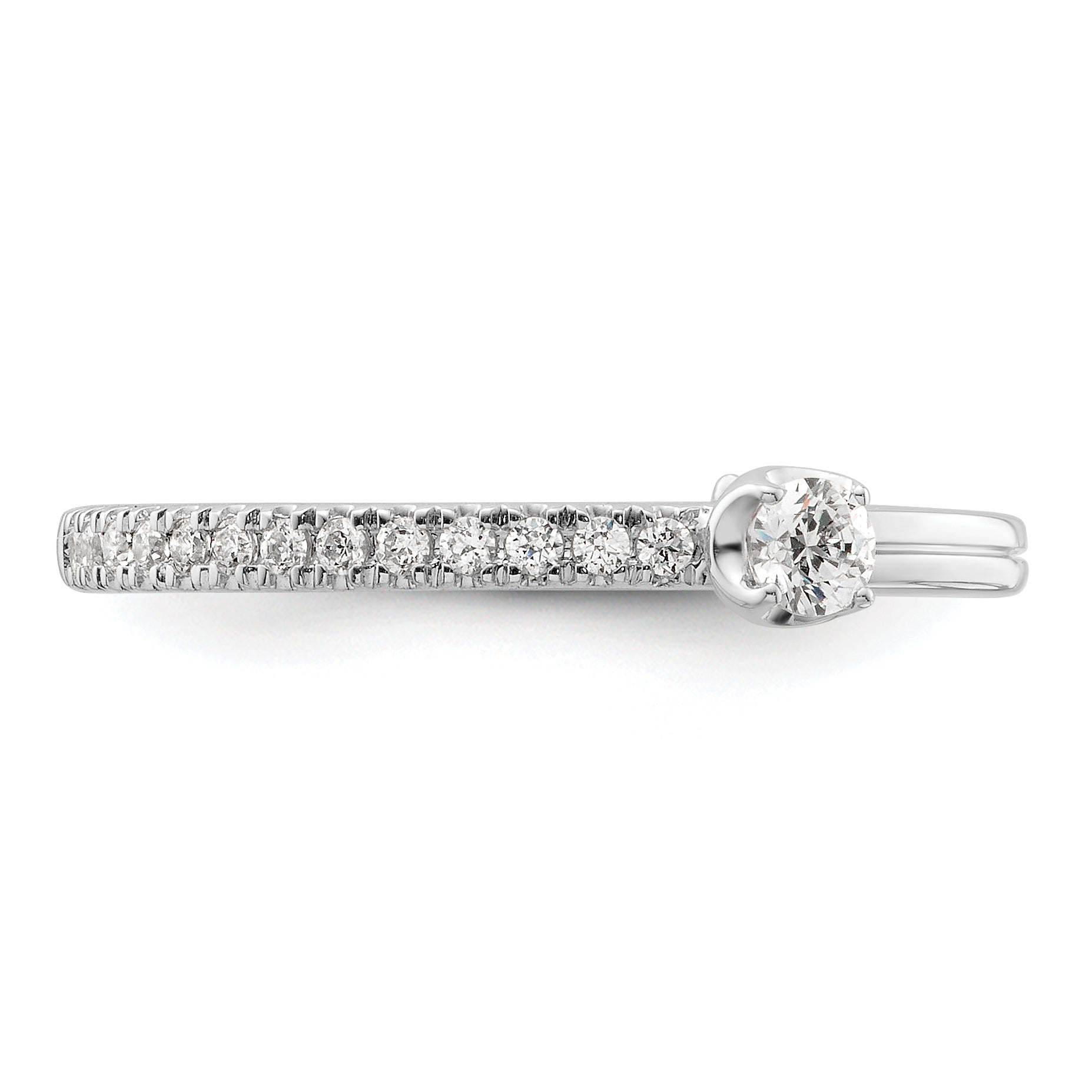 14K White Gold Lab Grown Dia Two Promises Comp Promise/Band Ring
