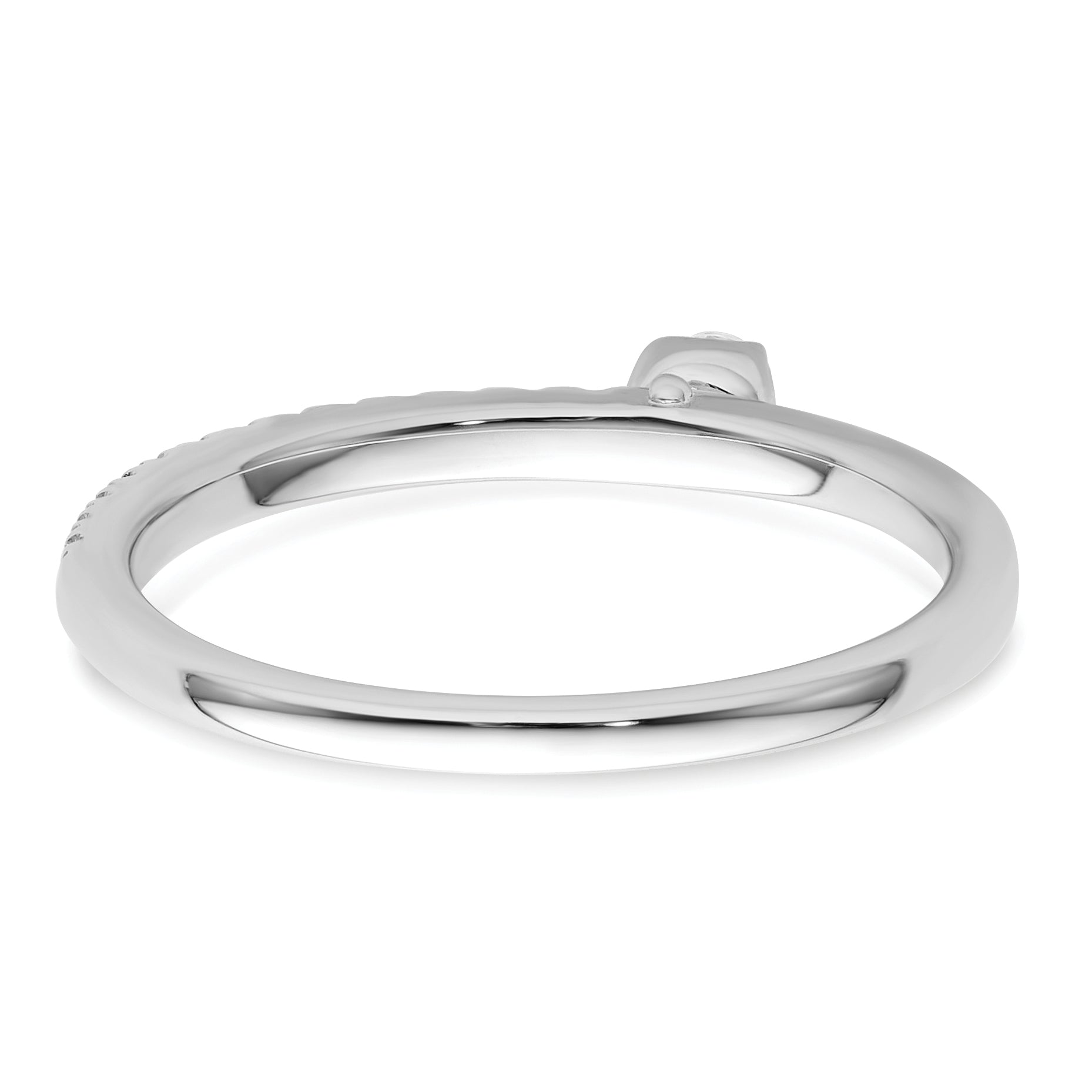14K White Gold Lab Grown Dia Two Promises Comp Promise/Band Ring