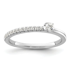 14K White Gold Lab Grown Dia Two Promises Comp Promise/Band Ring