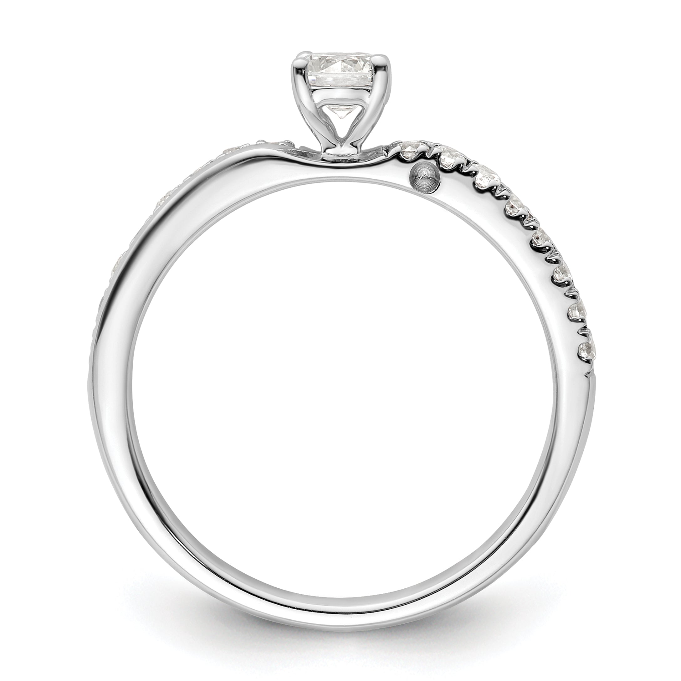 14K White Gold Lab Grown Dia Two Promises Complete Eng Ring