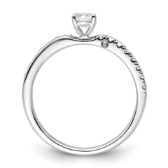 14K White Gold Lab Grown Dia Two Promises Complete Eng Ring