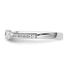 14K White Gold Lab Grown Dia Two Promises Complete Eng Ring