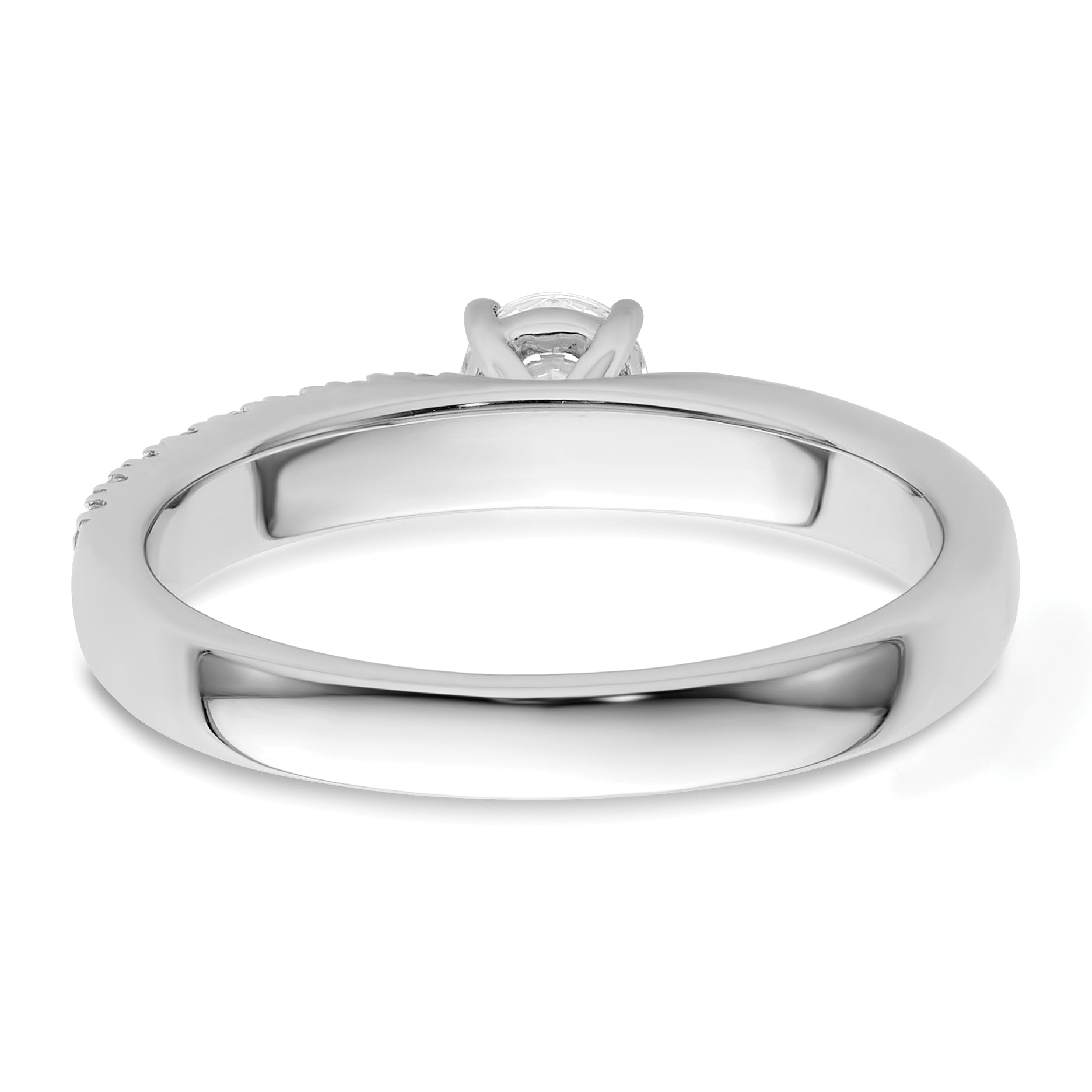 14K White Gold Lab Grown Dia Two Promises Complete Eng Ring