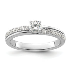 14K White Gold Lab Grown Dia Two Promises Complete Eng Ring