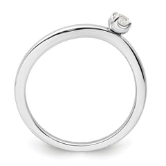 14K White Gold Lab Grown Dia Two Promises Comp Promise/Band Ring
