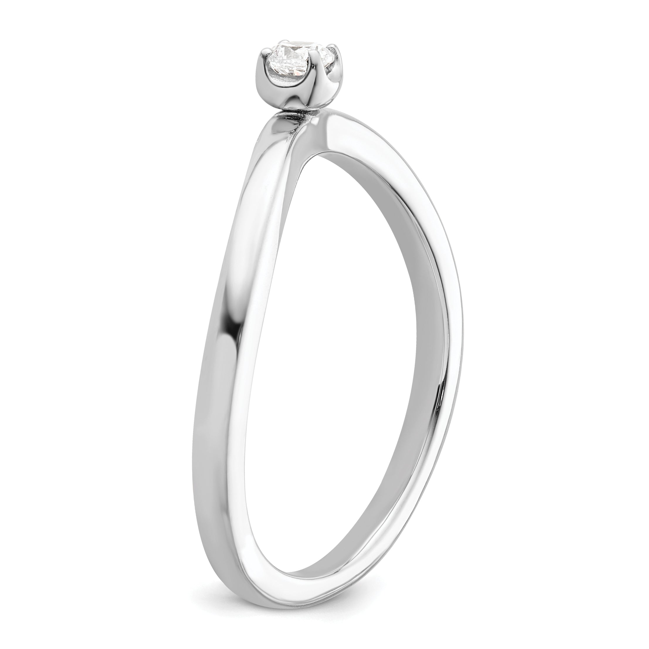 14K White Gold Lab Grown Dia Two Promises Comp Promise/Band Ring