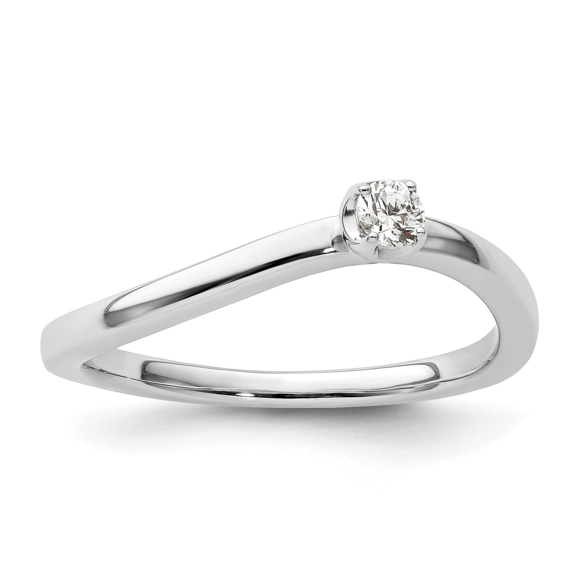 14K White Gold Lab Grown Dia Two Promises Comp Promise/Band Ring