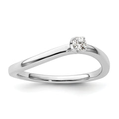 14K White Gold Lab Grown Dia Two Promises Comp Promise/Band Ring