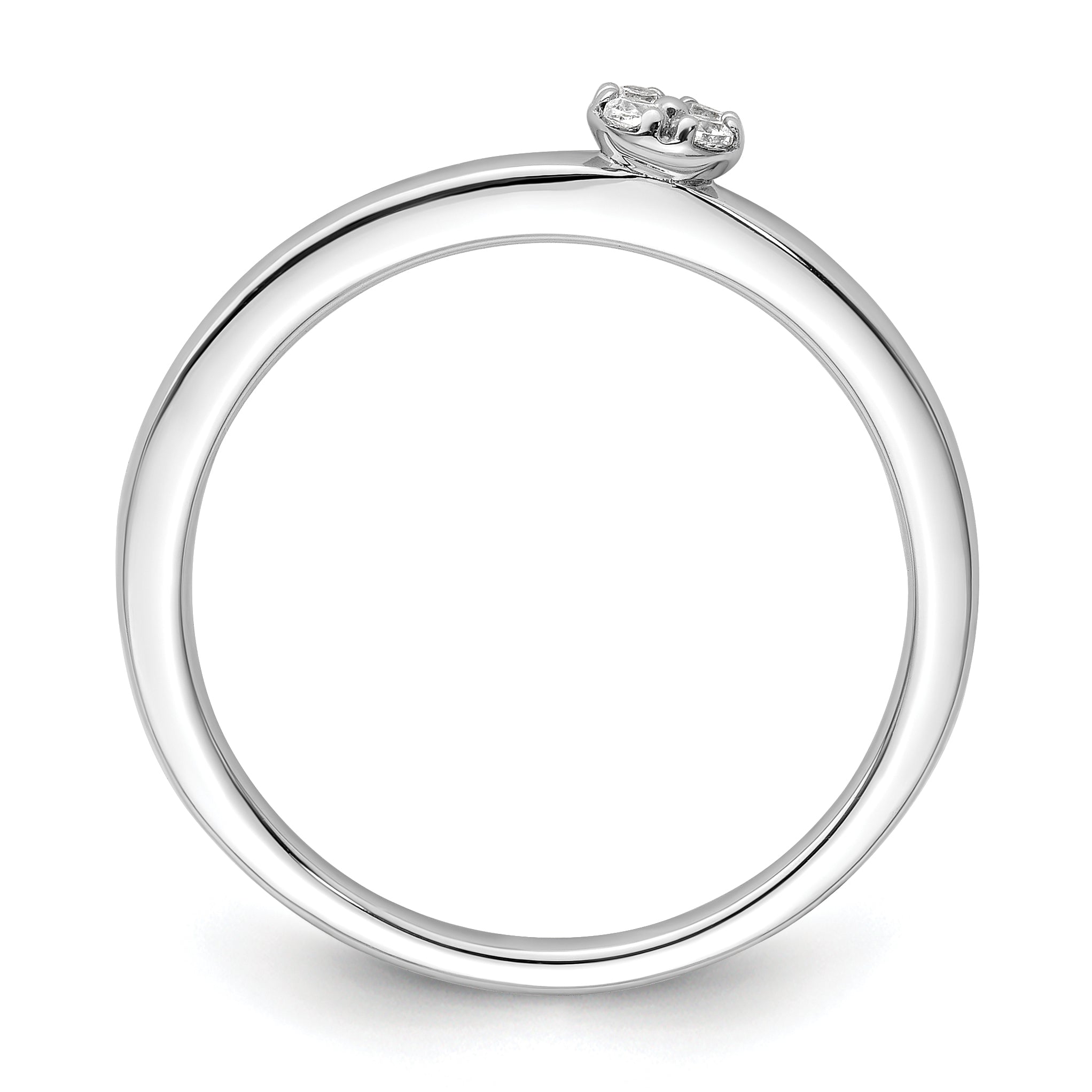 14K White Gold Lab Grown Dia Two Promises Comp Promise/Band Ring