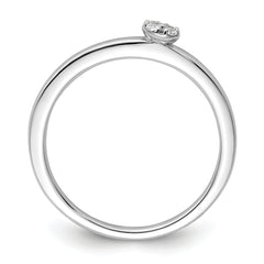 14K White Gold Lab Grown Dia Two Promises Comp Promise/Band Ring