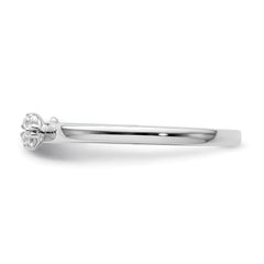14K White Gold Lab Grown Dia Two Promises Comp Promise/Band Ring