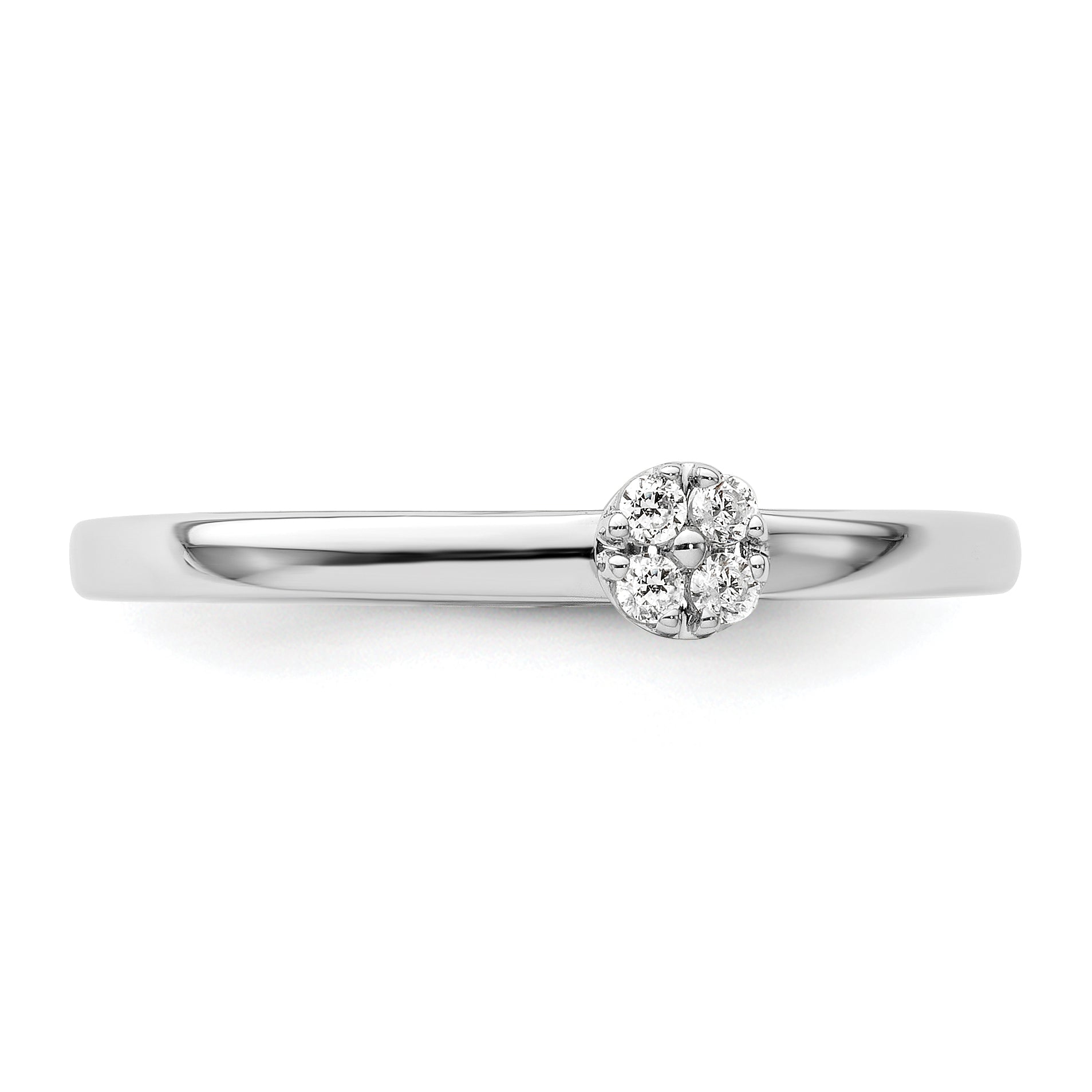 14K White Gold Lab Grown Dia Two Promises Comp Promise/Band Ring