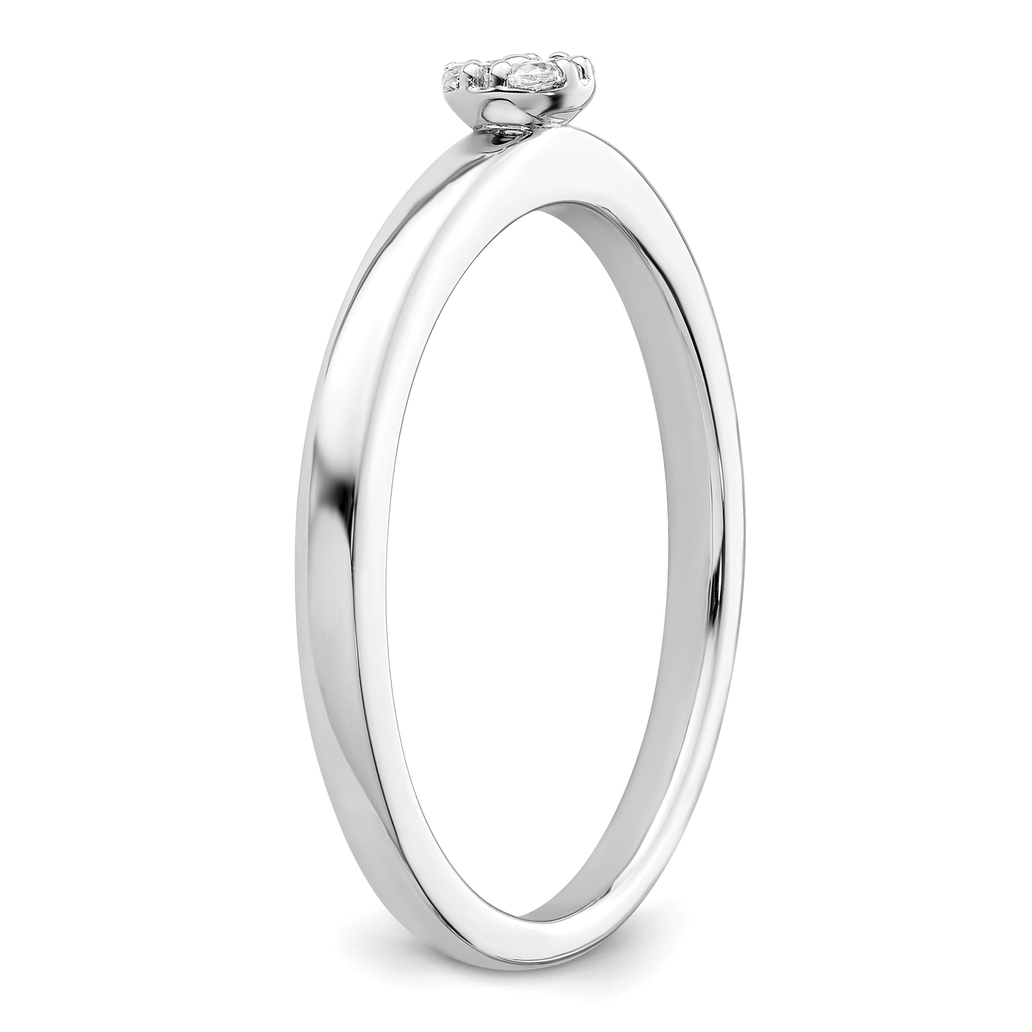 14K White Gold Lab Grown Dia Two Promises Comp Promise/Band Ring