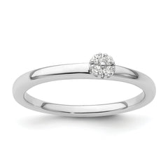 14K White Gold Lab Grown Dia Two Promises Comp Promise/Band Ring