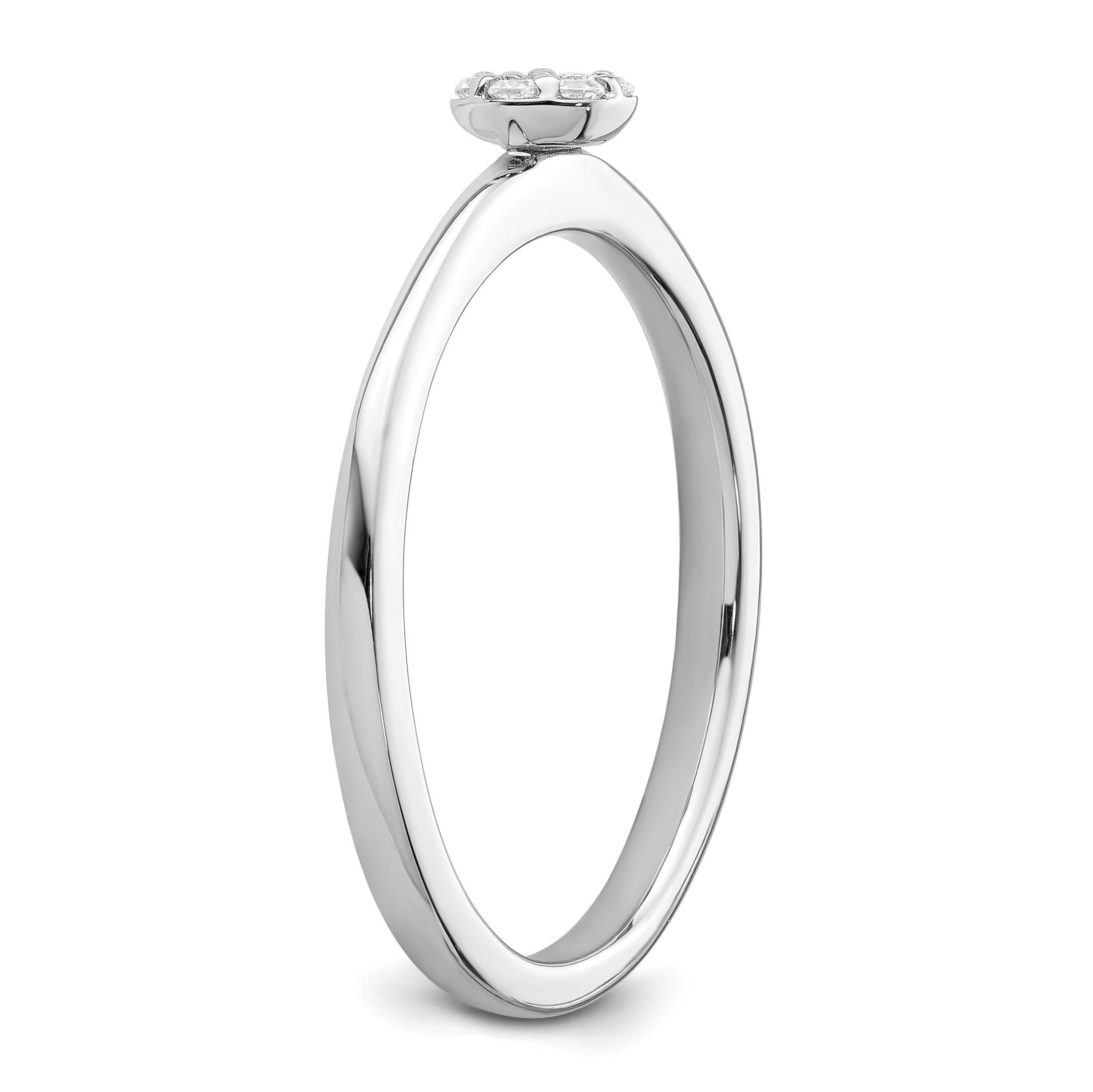 14K White Gold Lab Grown Dia Two Promises Comp Promise/Band Ring